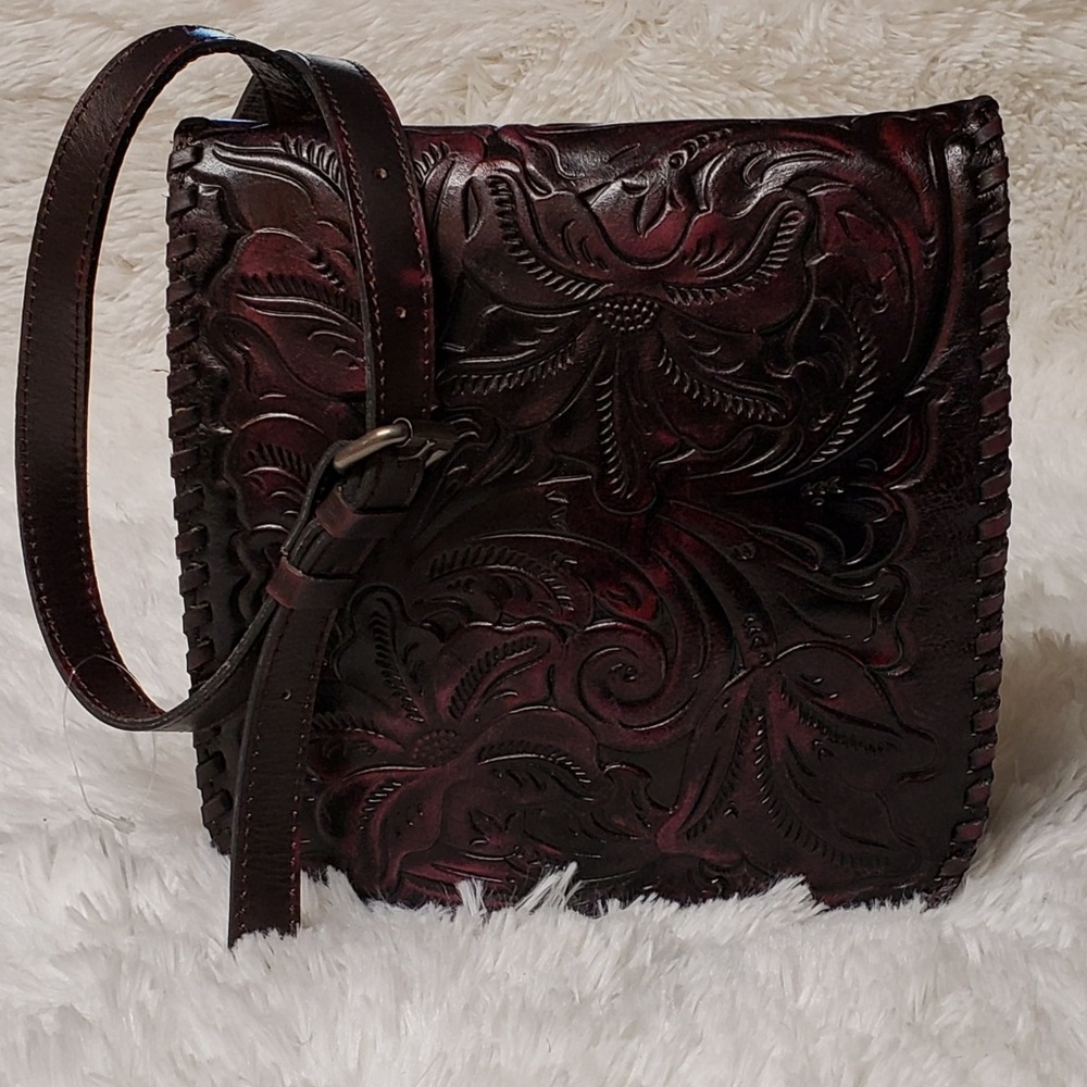 NEW - PATRICIA NASH Granada Plum Crossbody USED ONLY ONCE